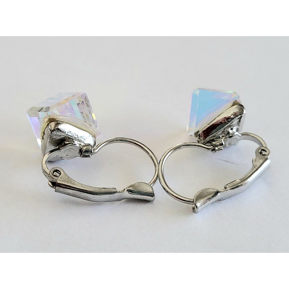 Aurora Borealis Crystal Pierced Earrings - Picture 5 of 6